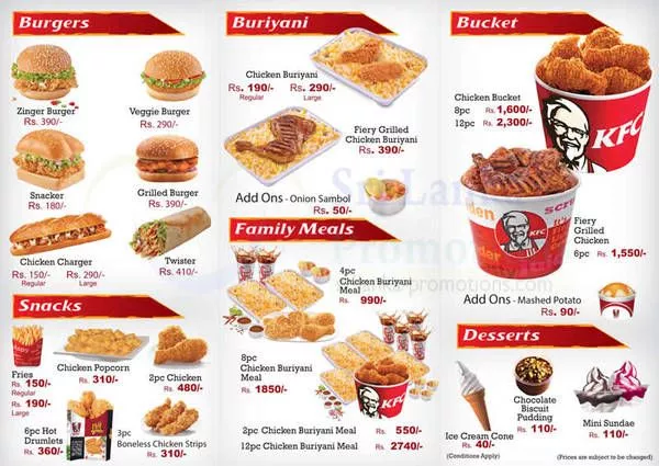 KFC Menu Philippines