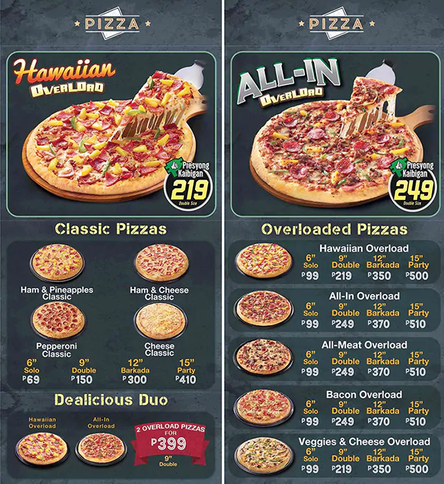 greenwich pizza Philippines menu
