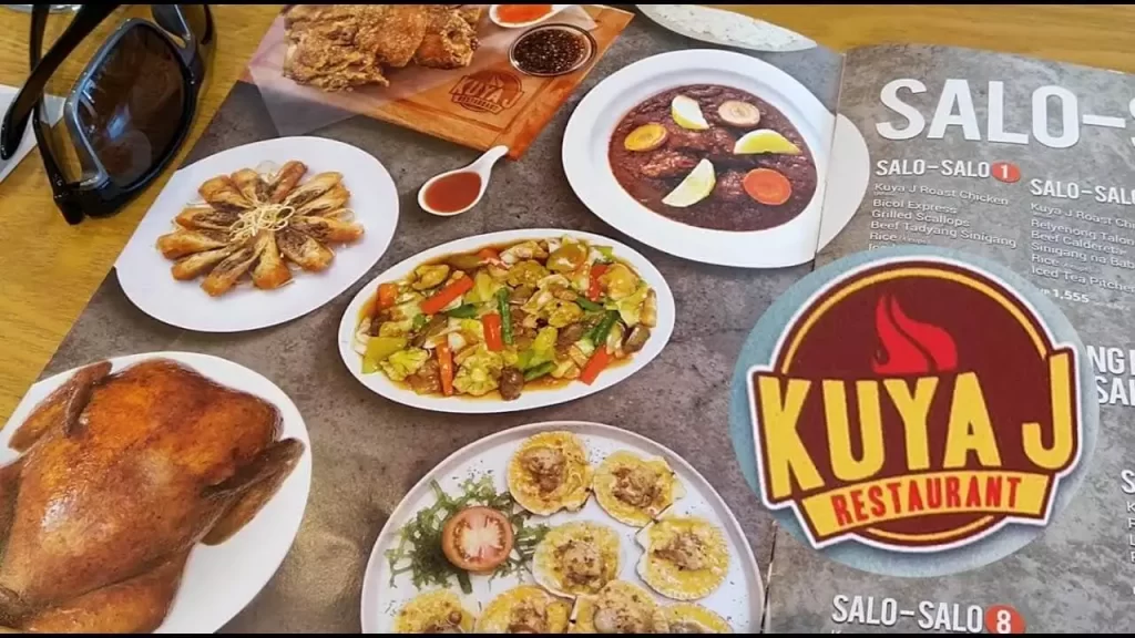 Kuya J Menu restaurant 