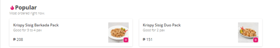 Good Taste Krispy Sisig menu delivery Order food online foodpanda