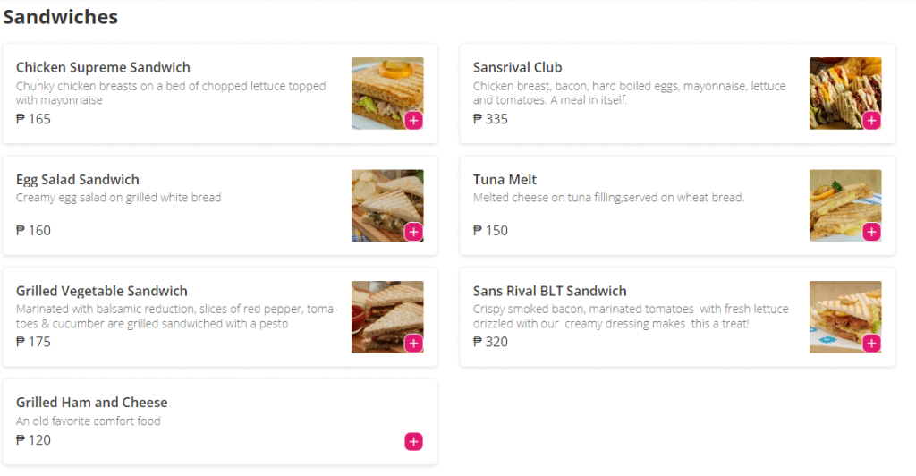Sansrival Price Menu Prices Philippines 