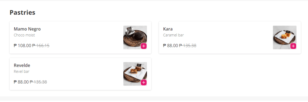 kape sina una menu Prices Philippines 