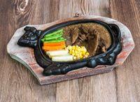 Sizzling Beef Steak With Rice