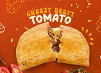 Jamaican Pattie Cheezy Beefy Tomato