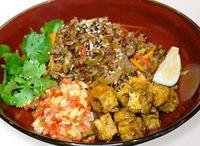 Roasted Mushroom & Grilled Veggie Rice Bowl