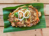 Pancit Lucban Seafoods with Pesto