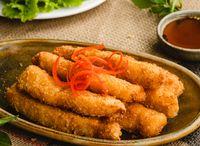 Crispy Fish Fingers with Spicy Green Chili Dip