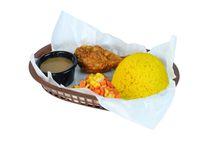1pc Fried Chicken  With Rice,  Corn And Carrot