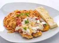 Chicken Parmigiana with Spaghetti Pomodoro