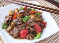 Stir-fried Beef in Black Pepper Sauce