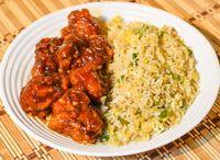 Egg Fried Rice  With Korean Spicy Chicken