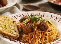 Pasta Amatriciana with Italian Meatballs Pasta