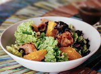 Grilled Chicken & Oranges with Black Olive Dressing