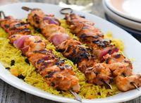 Chicken Seekh Kebab(Persian) With Biryani Rice & Salads