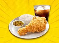 Rice Meal-Fried Chicken (With Drink)