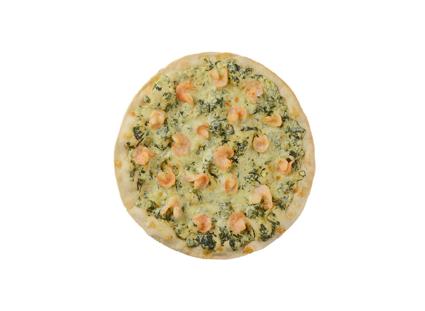 Spinach and Shrimp - Thin Crust