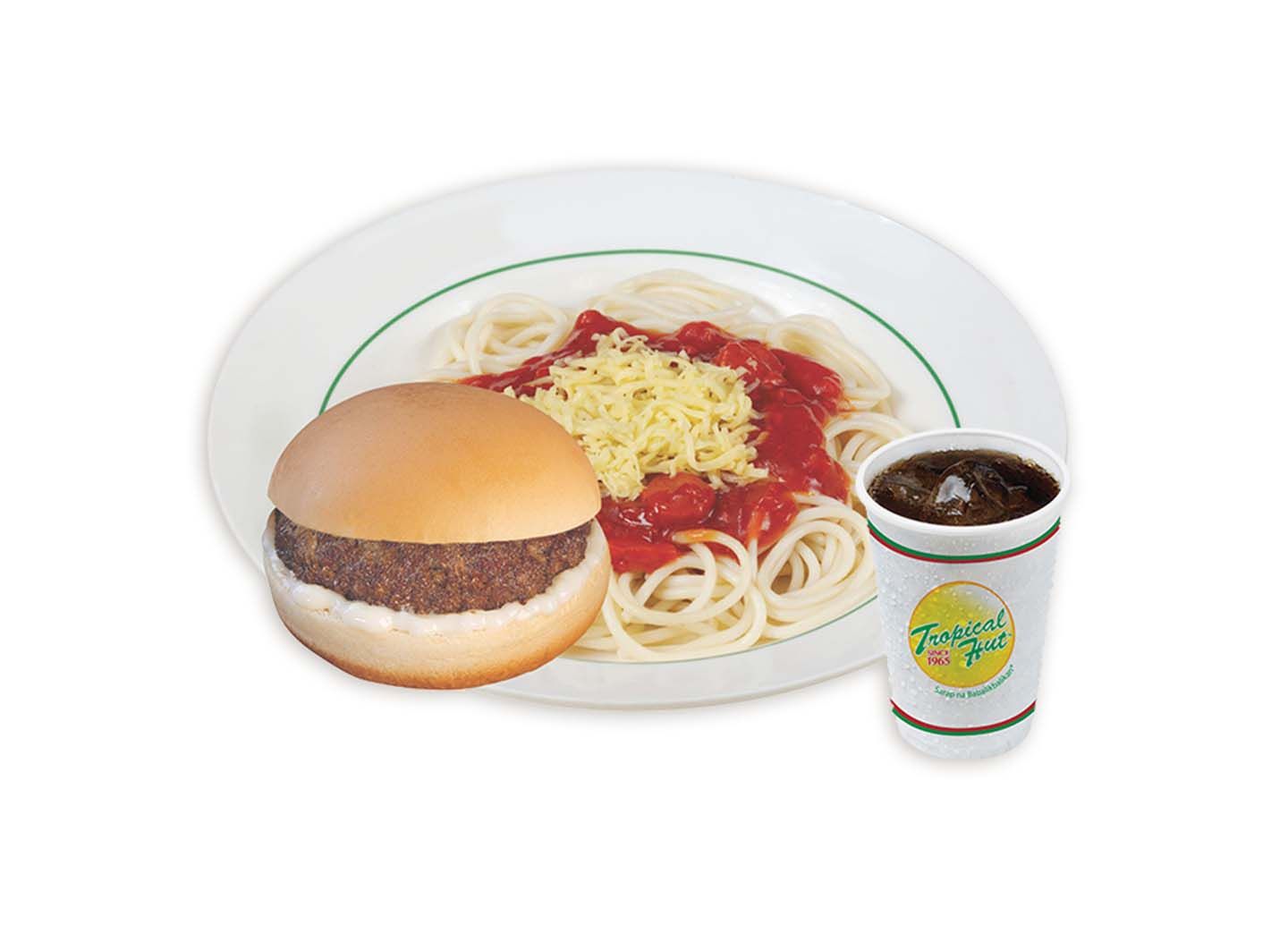 Spaghetti Special with Regular Burger, Regular Softdrink - Value Meal