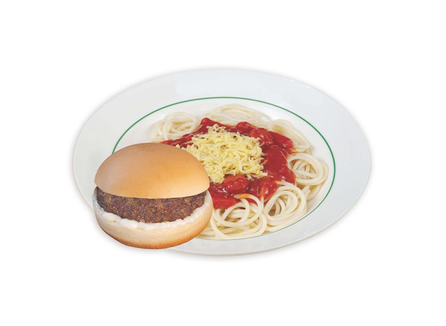 Spaghetti Special with Regular Burger - Solo