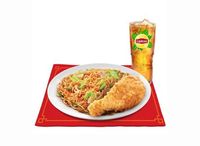 Pancit Canton with 1pc. Chinese Style Fried Chicken with Drink