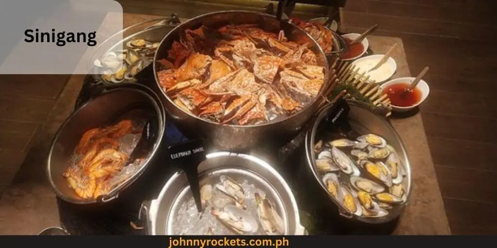 Sinigang is food items of Buffet 101 in philippines