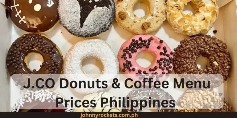 J.CO Donuts & Coffee Menu Prices Philippines January 2024