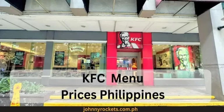 KFC Menu Prices Philippines January 2024