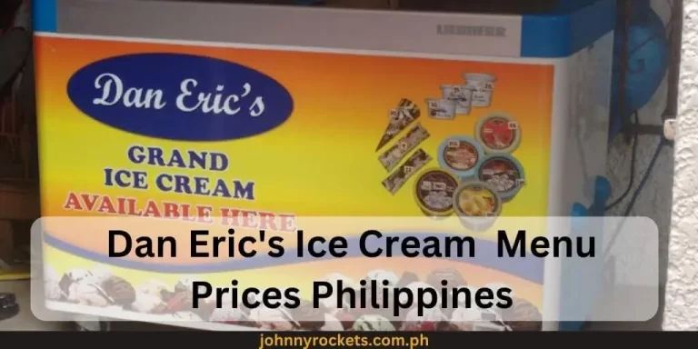 Dan Eric’s Ice Cream Menu Prices Philippines January 2024