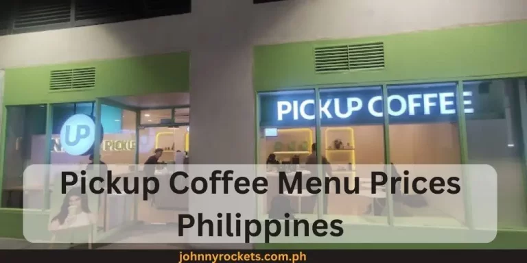 Pickup Coffee Menu Prices Philippines January 2024