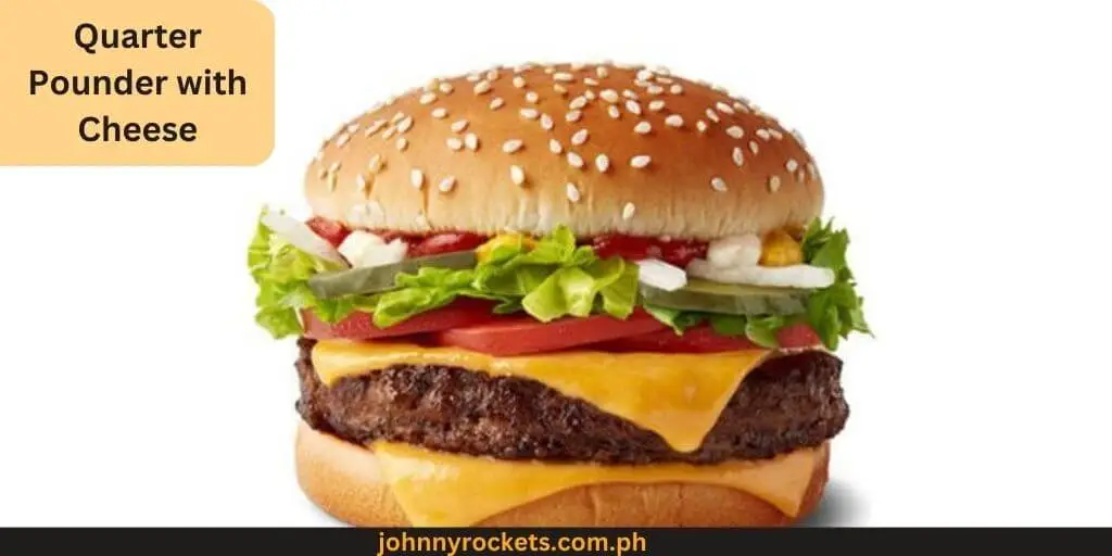 Quarter Pounder with Cheese popular food items of McDonald's ( Mcdo ) in Philippines