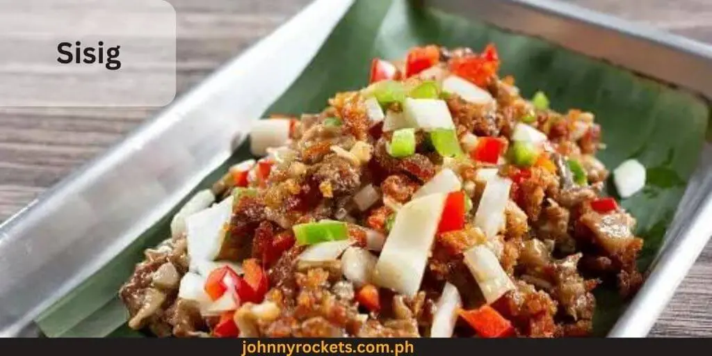 Sisig food items Ambers Menu Philippines