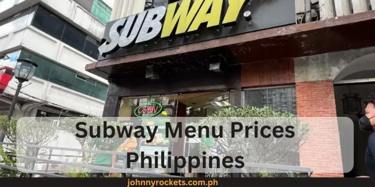 Subway Menu Prices Philippines January 2024