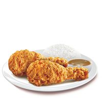 2-pc Tender Crunchy Fried Chicken Leg with Rice