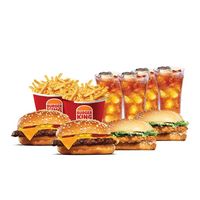 X-tra Long Chicken Jr. & Flame-Grilled Cheeseburger King Feast for 4