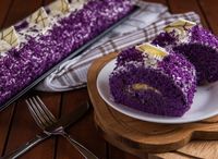 Ube Macapuno Cake Roll