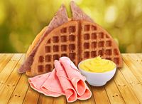 Chicken Ham or Ham with Scrambled Egg & Cheese Spread with Beverage
