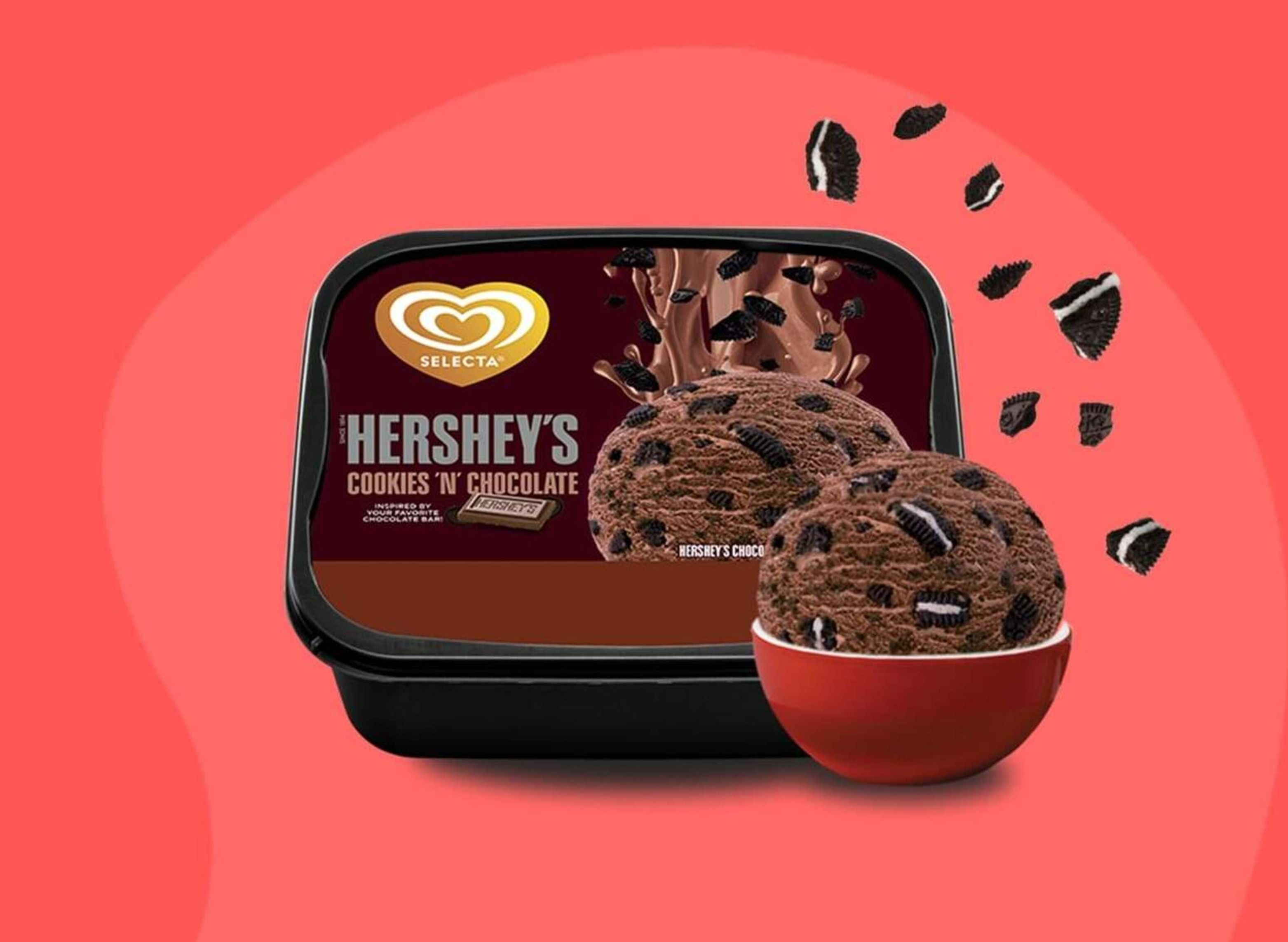 Selecta Hershey's Cookies & Chocolate Ice Cream 1.3L