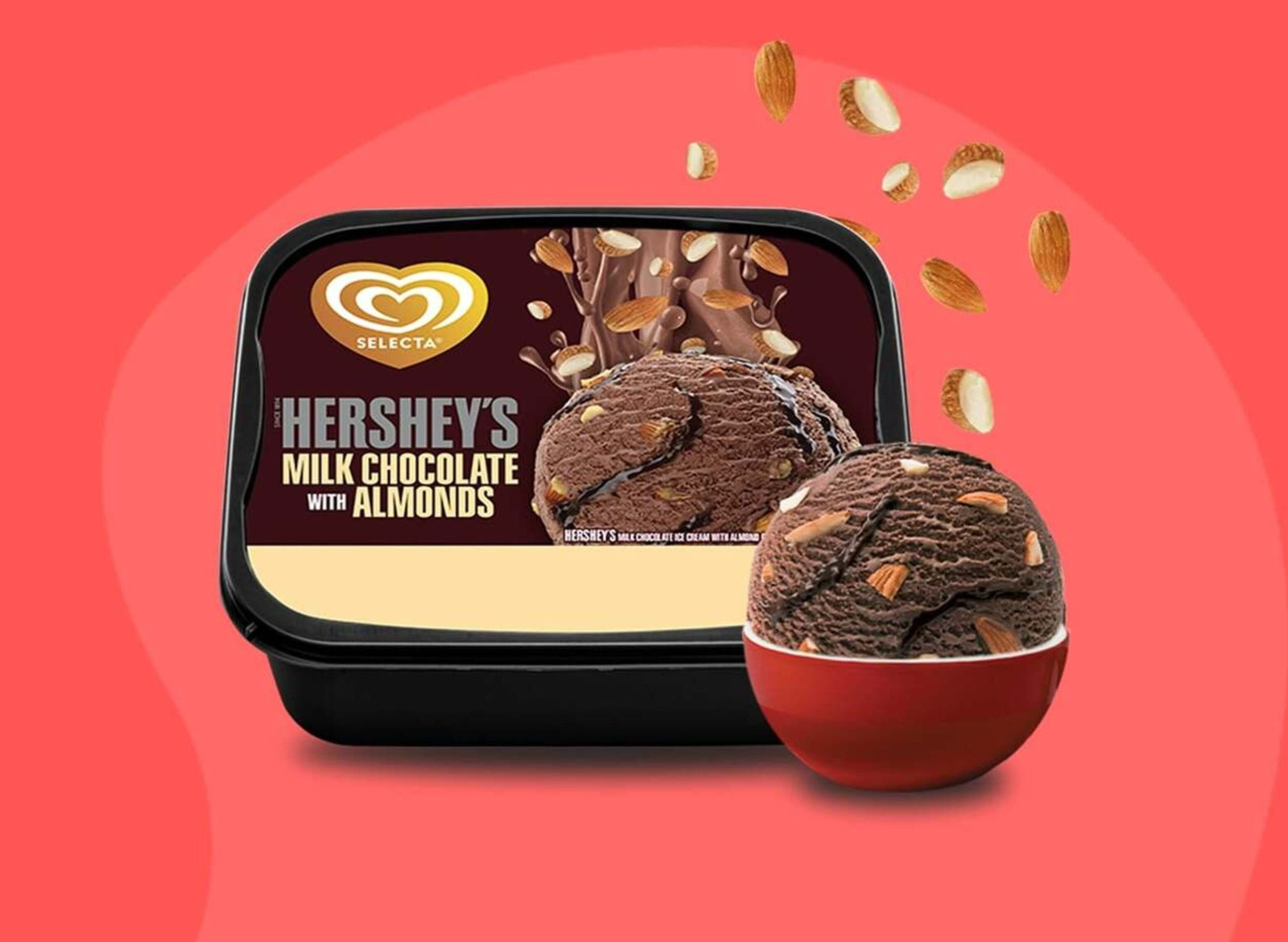 Selecta Hershey's Milk Almonds Ice Cream 1.3L