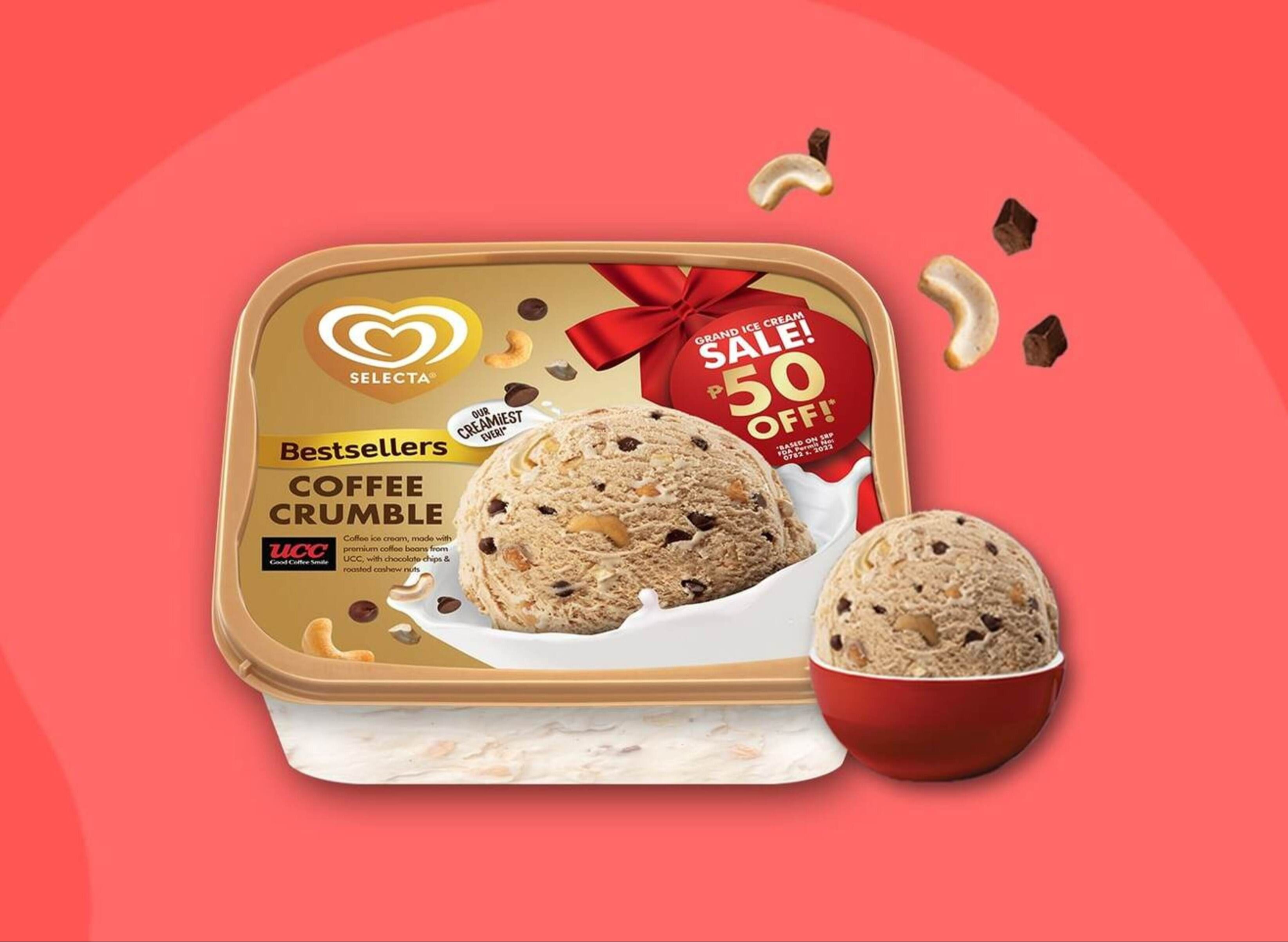 Selecta Coffee Crumble Ice Cream 1.3L