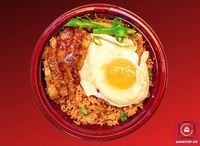 Kimchi Rice with Pork & Egg