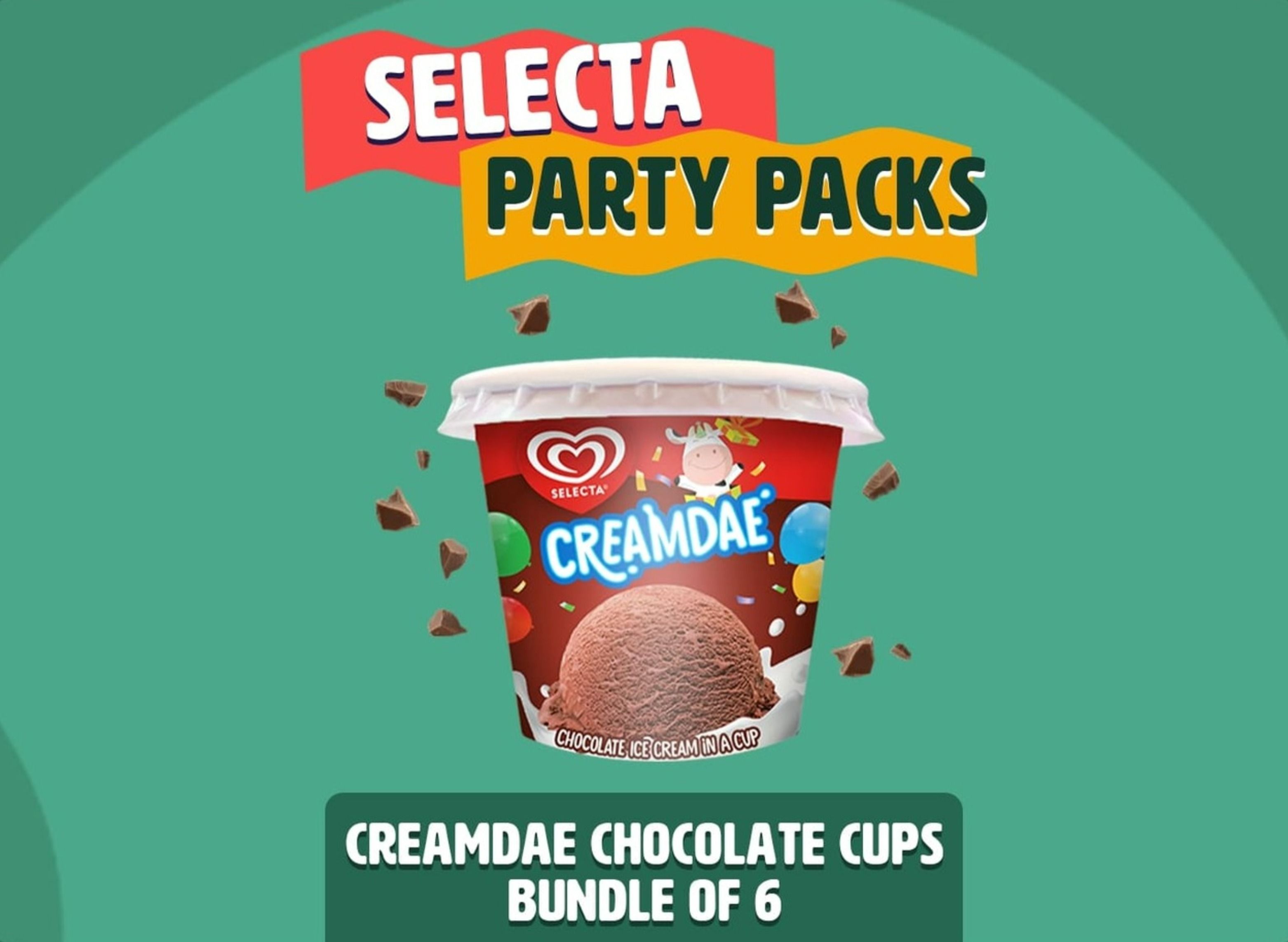 Selecta Creamdae Cups Choco Party Pack