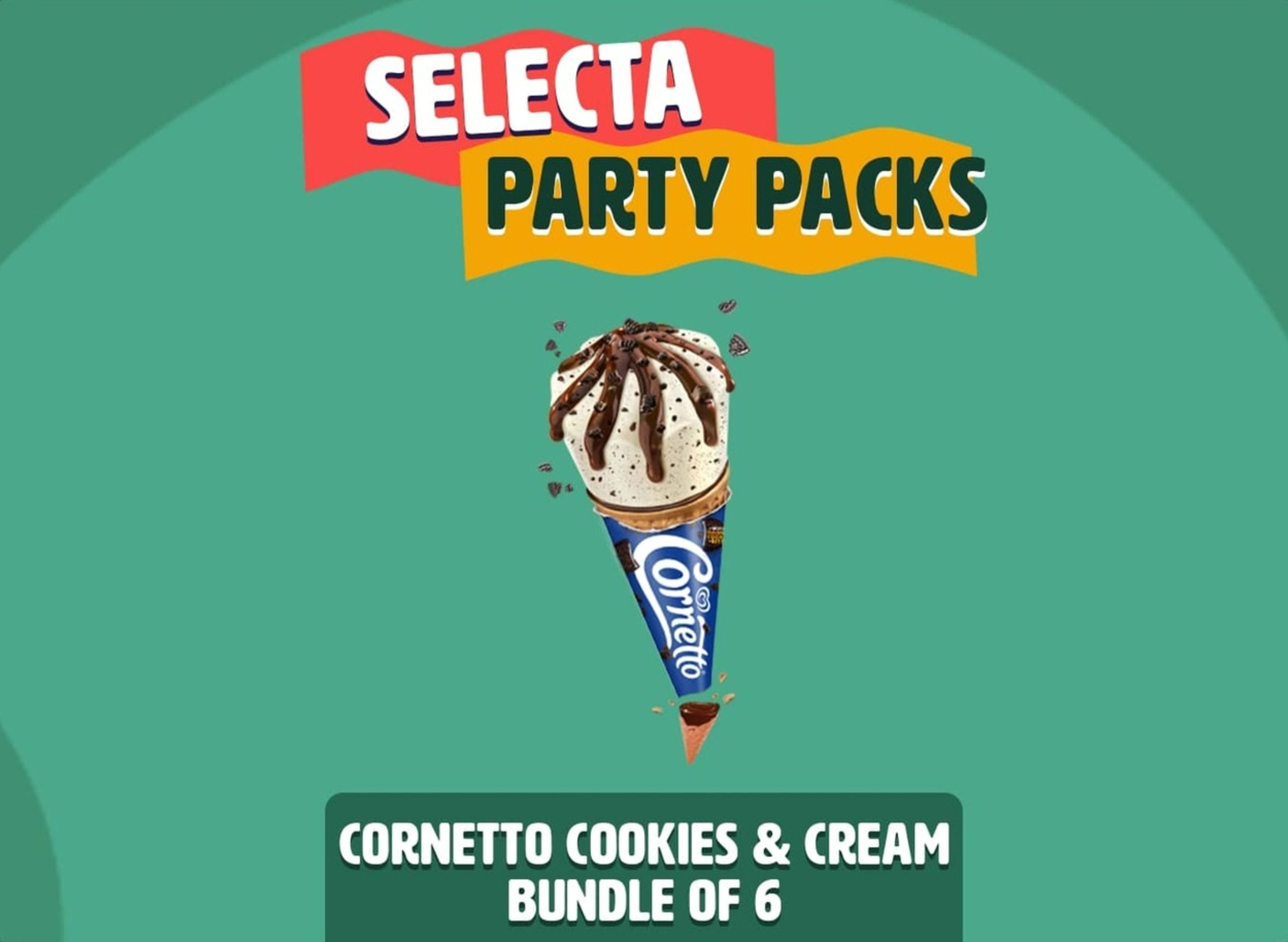 Selecta Cornetto Cookies & Cream Party Pack