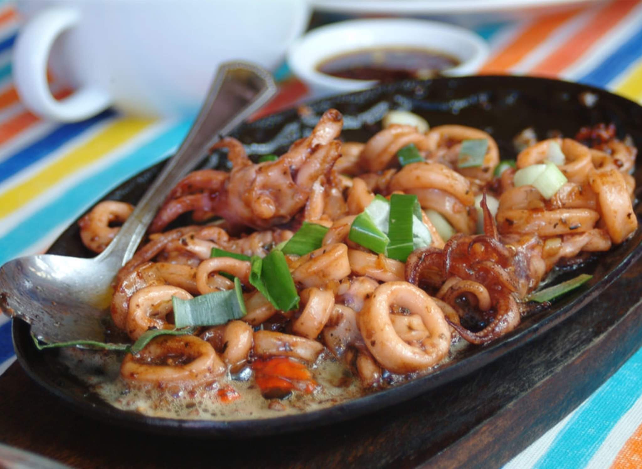 Sizzling Pusit