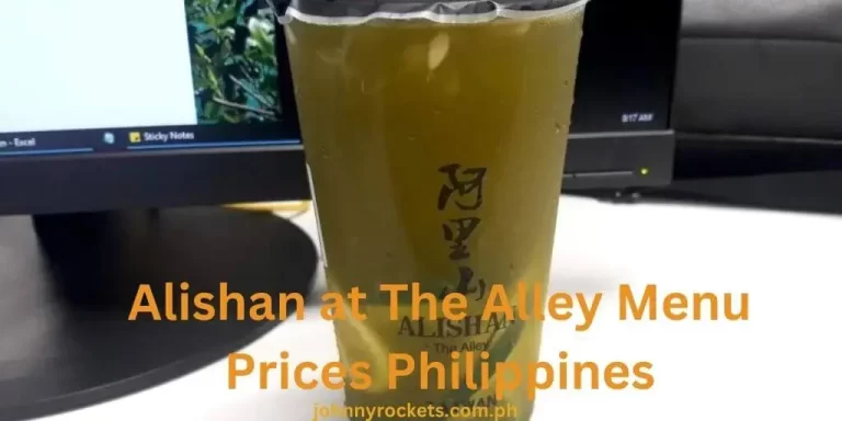 Alishan at The Alley Menu Prices Philippines January 2024