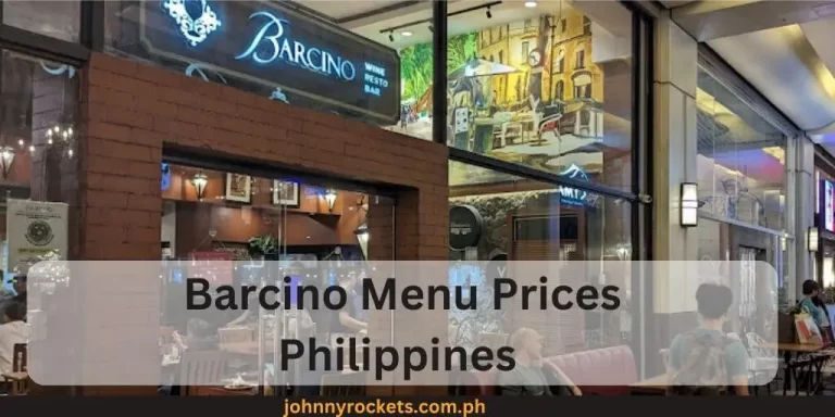 Barcino Menu Prices Philippines January 2024