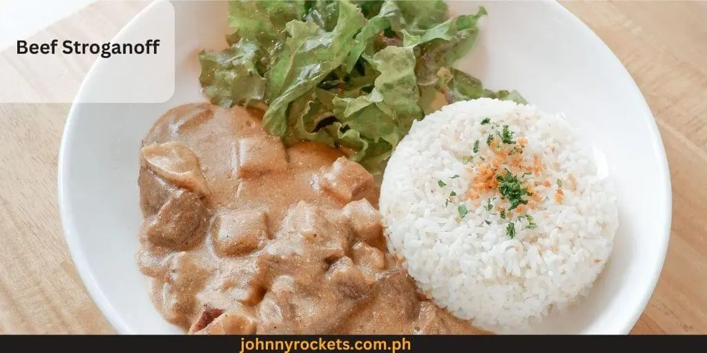 Beef Stroganoff Popular food item of  Tamp Cafe in Philippines