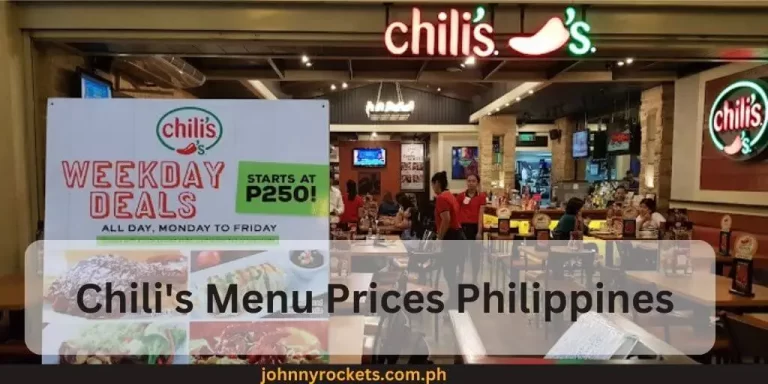 Chili’s Menu Prices Philippines January 2024