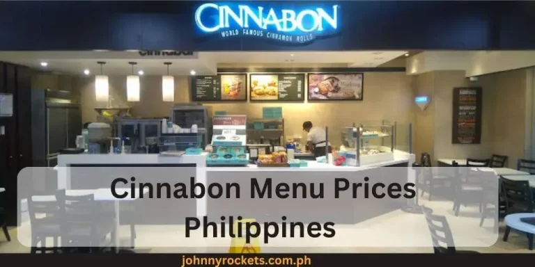 Cinnabon Menu Prices Philippines January 2024