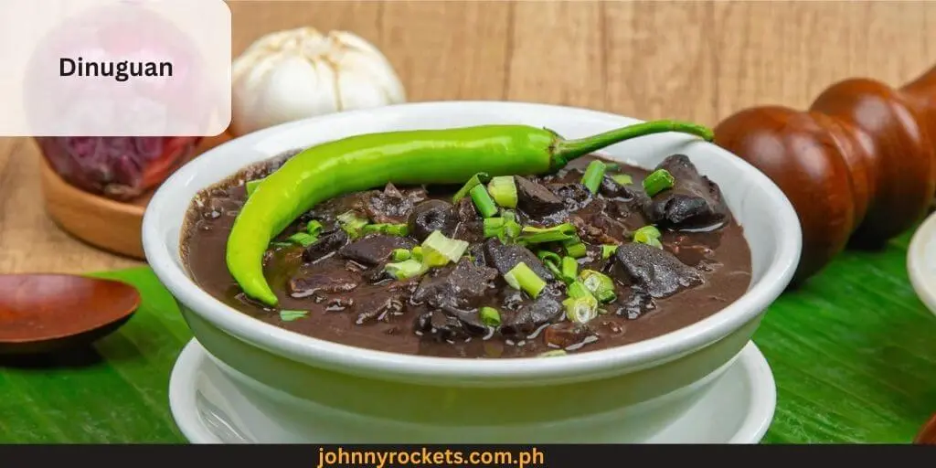 Dinuguan Popular food item of  Ping Ping Lechonin Philippines