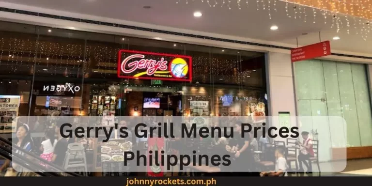 Gerrys Grill Menu Prices Philippines January 2024