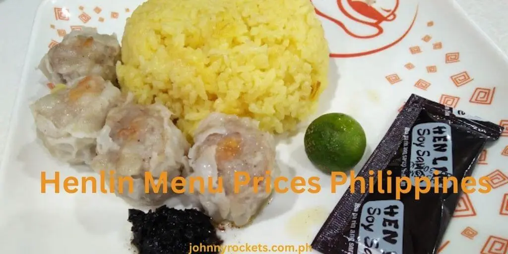 Henlin  Menu Prices Philippines